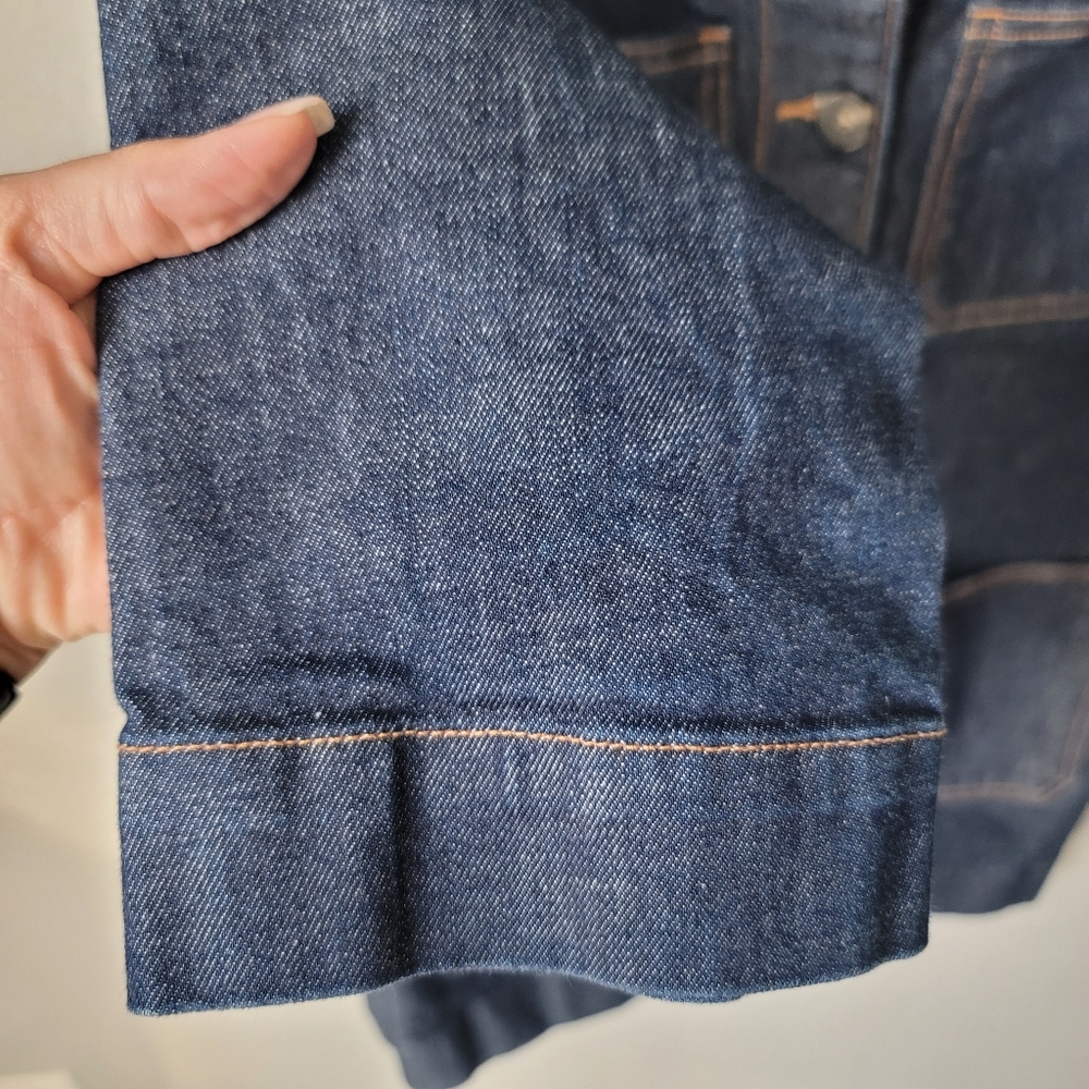 Everlane The Denim Chore Jacket Mini Dress In Dark Denim Size XSmall - Picture 5 of 8
